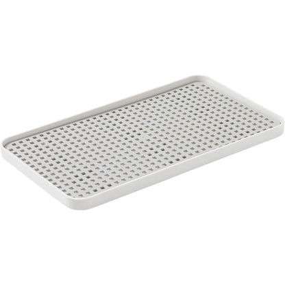 2-Tier Drain Tray for Kitchen Counter, Detachable Plastic Dish Drainer Drying Rack, Multi-Functional Tea/Fruit/Vegetable Drain Board Caddy