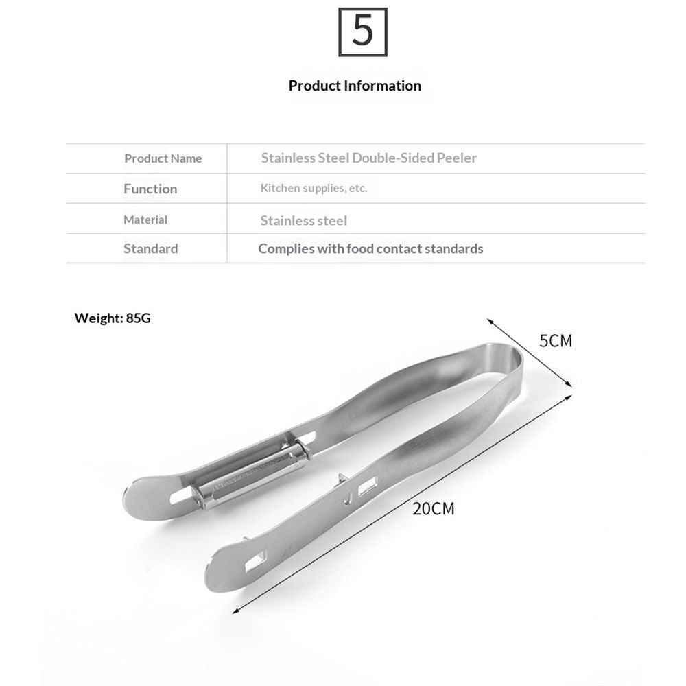 2 pack Asparagus Peeler, Stainless Steel Double Edge Vegetables Peeler Hand Kitchen Food Peelers for Cucumber Zucchinis Yam Carrot