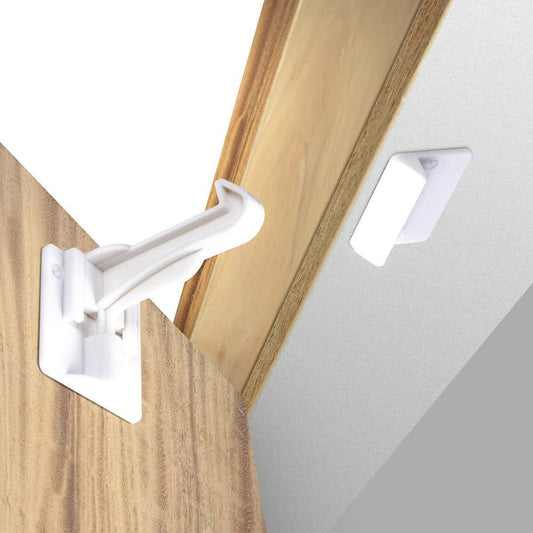 Upgraded Invisible Baby Proofing Cabinet Latch Locks (10 Pack) - No Drilling or Tools Required for Installation, Works with Most Cabinets and Drawers, Works with Countertop Overhangs, Highly Secure