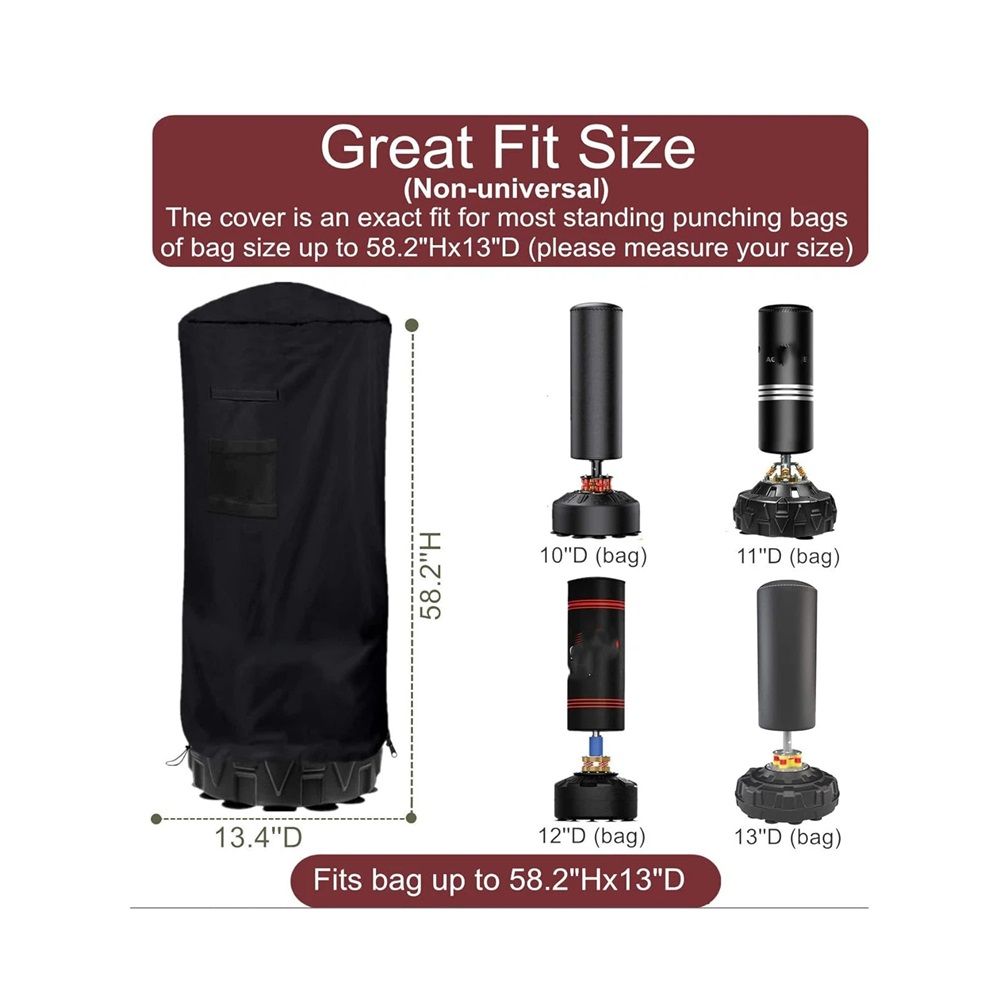 Freestanding Punching Bag Protective Cover, Adjustable Thickened Heavy Duty, Waterproof for Outdoor Boxing（Only protective cover）