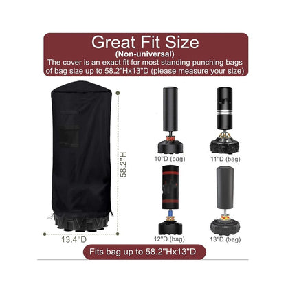 Freestanding Punching Bag Protective Cover, Adjustable Thickened Heavy Duty, Waterproof for Outdoor Boxing（Only protective cover）