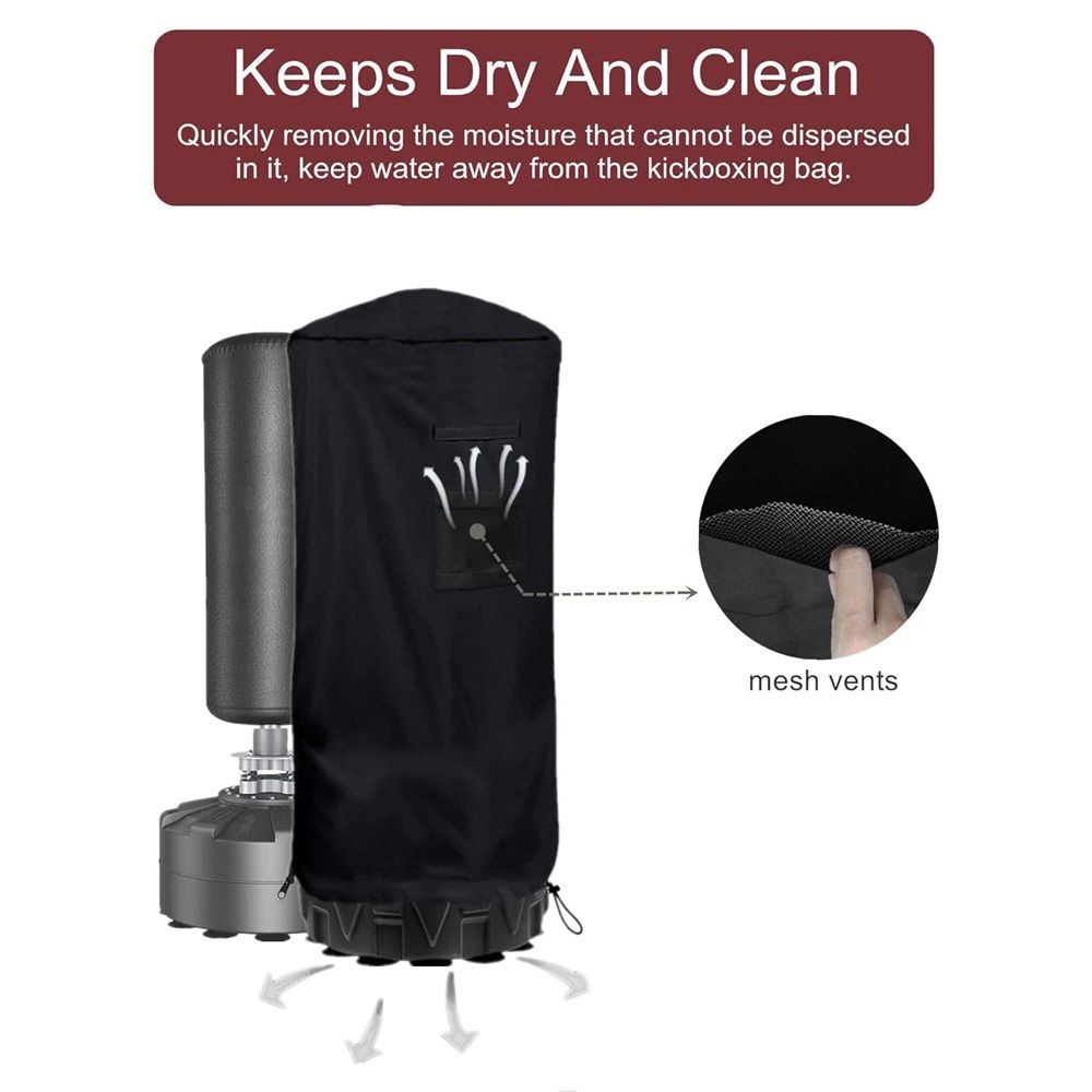 Freestanding Punching Bag Protective Cover, Adjustable Thickened Heavy Duty, Waterproof for Outdoor Boxing（Only protective cover）