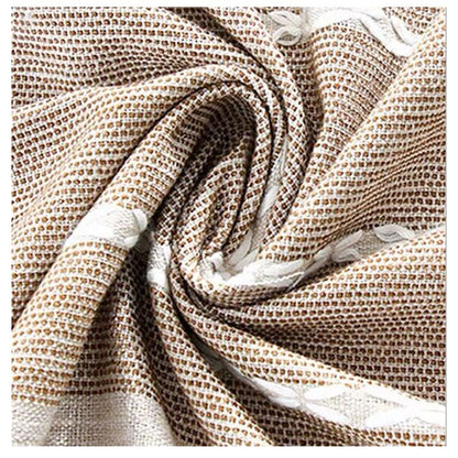 Table Cloth Rectangle Table Rustic Waterproof Tablecloth Cotton Linen Wrinkle Free Spring Tables Cover for Parties, Kitchen Dining, Holiday, Outdoor (khaki, 4-6 Seats, 55x70 Inches)