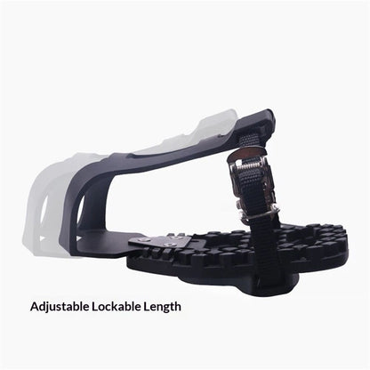 1 pairs Bike Bicycle Toe Clips Cage ONLY - Convert Pedals to Dual Function Pedals - Ride with Sneakers - black