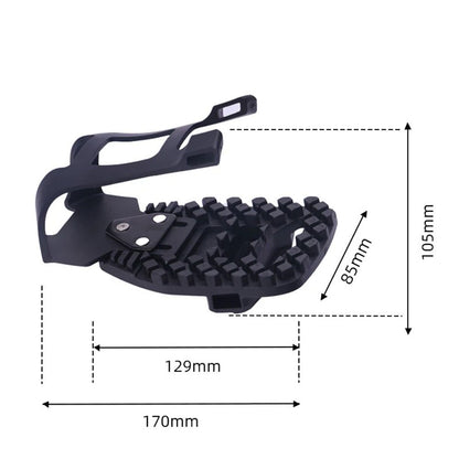 1 pairs Bike Bicycle Toe Clips Cage ONLY - Convert Pedals to Dual Function Pedals - Ride with Sneakers - black