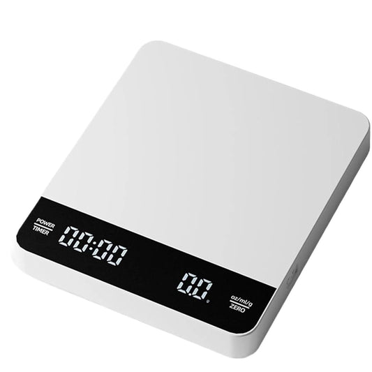 Mini Coffee Scale with Timer,Rechargeable Espresso Scale,3kg/0.1g Precision Scale for Espresso&Pour-Over Coffee,Portable Digital Kitchen Scale,White