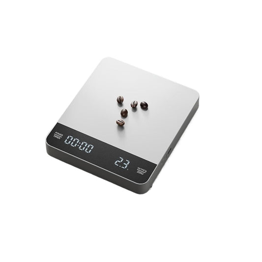 Mini Coffee Scale with Timer,Rechargeable Espresso Scale,3kg/0.1g Precision Scale for Espresso&Pour-Over Coffee,Portable Digital Kitchen Scale,White