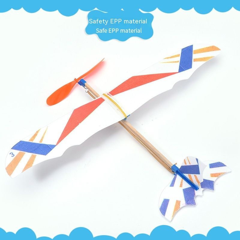 3pcs Rubber Band Powered Aircraft Airplane Model Indoor Outdoor Toys for Kids Children (Random Pattern)