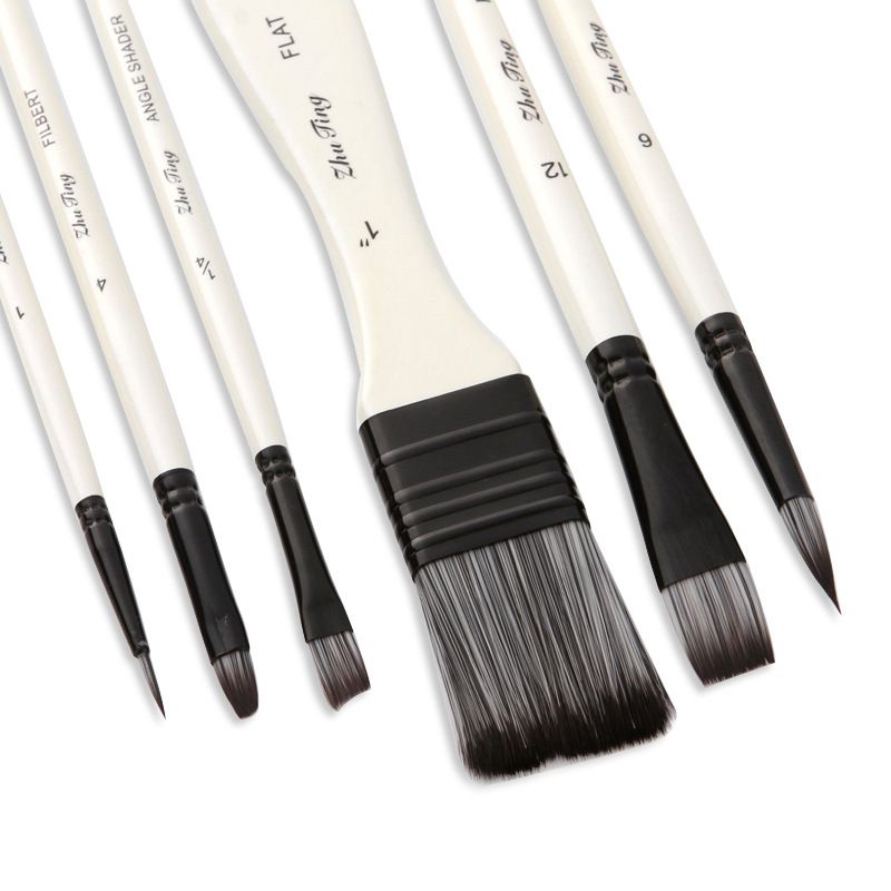 10 Pcs Art Paint Brushes Set Includes Carrying Case for Kids Artists Acrylic Oil Watercolor and Gouache Painting