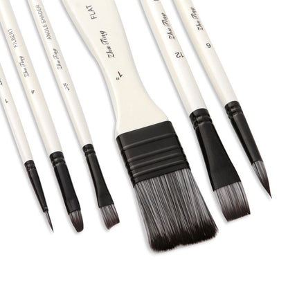 10 Pcs Art Paint Brushes Set Includes Carrying Case for Kids Artists Acrylic Oil Watercolor and Gouache Painting