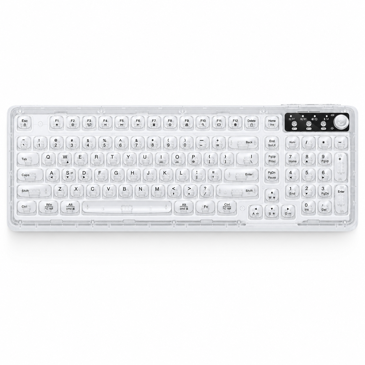 RGB Backlit Wired Mechanical Gaming Keyboard, 104 Keys Full Size Hot Swappable Keyboard with Aluminum Base, Noise Absorbing Foam, Tactile Brown Switch, Programmable Keys & Volume Knob for PC Mac,Blush White