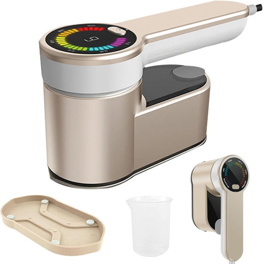 Portable Steamer for Clothes Handheld Steaming Ironing Machine, 6 Gears Adjustable Ironing Steaming Steamer Iron, Color Screen Display Dry Wet 1200W Wrinkle Remover Clothes Iron