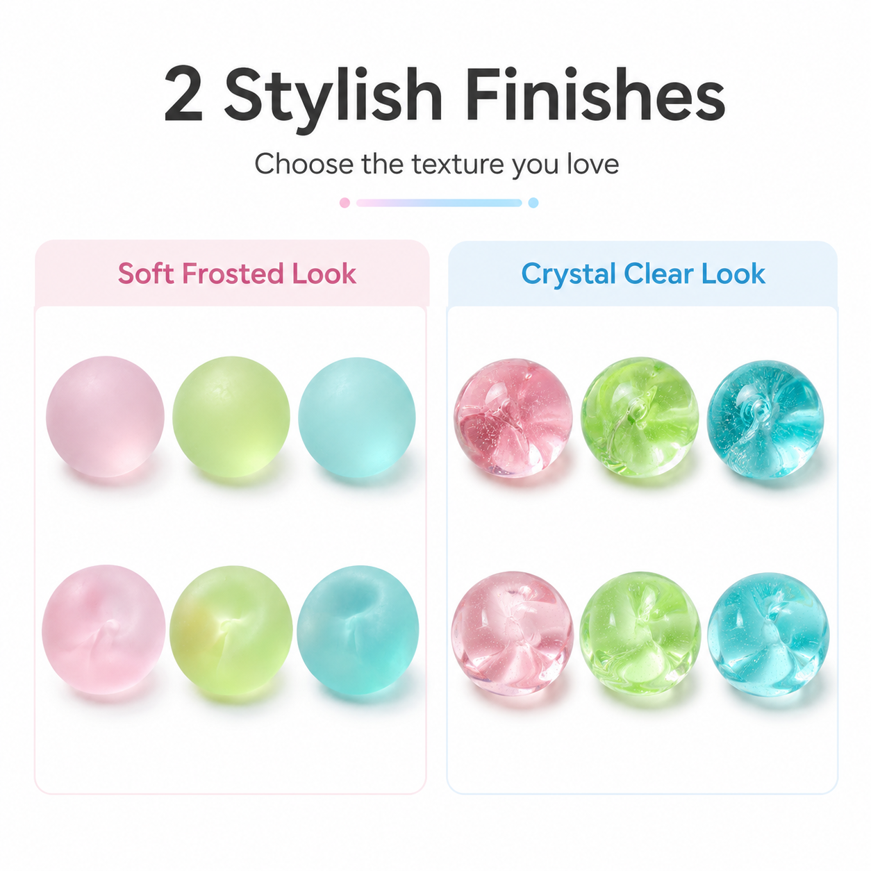 Clear Pink Coconut Oil Stress Ball, Slow Rising Non-Sticky Squishy Squeeze Ball, Soft Sensory Fidget Toy for Stress Relief, Relaxation and Focus