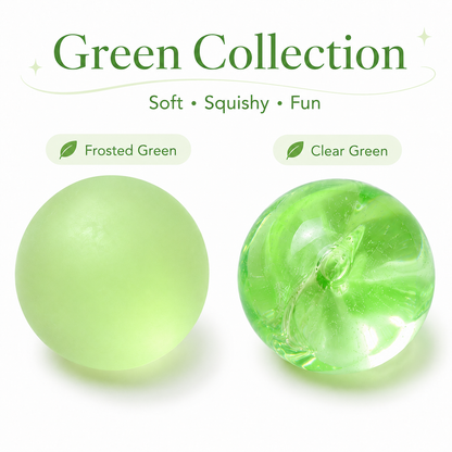 Clear Pink Coconut Oil Stress Ball, Slow Rising Non-Sticky Squishy Squeeze Ball, Soft Sensory Fidget Toy for Stress Relief, Relaxation and Focus
