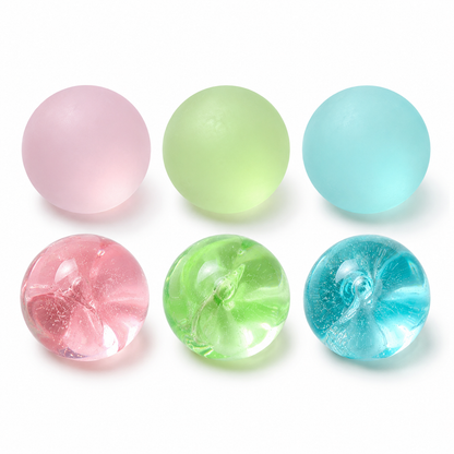 Frosted Green Coconut Oil Stress Ball, Slow Rising Non-Sticky Squishy Squeeze Ball, Soft Sensory Fidget Toy for Stress Relief, Relaxation and Focus
