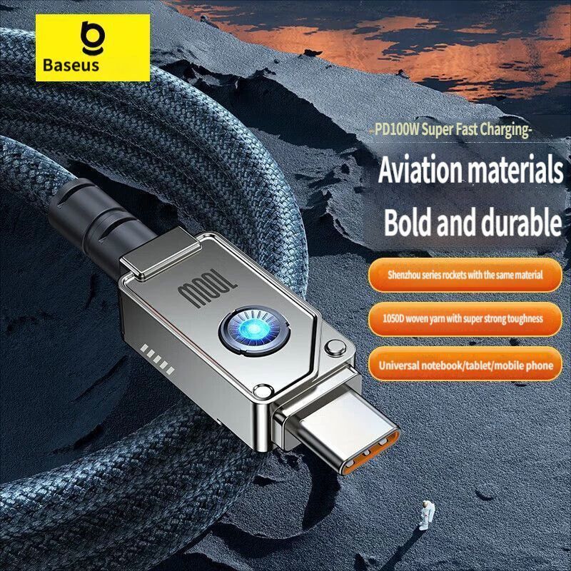 Fast charging data cable CtoC 100w 1m-White