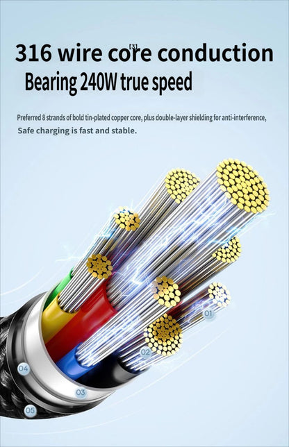 Data cable CtoC 240w 1m-Black