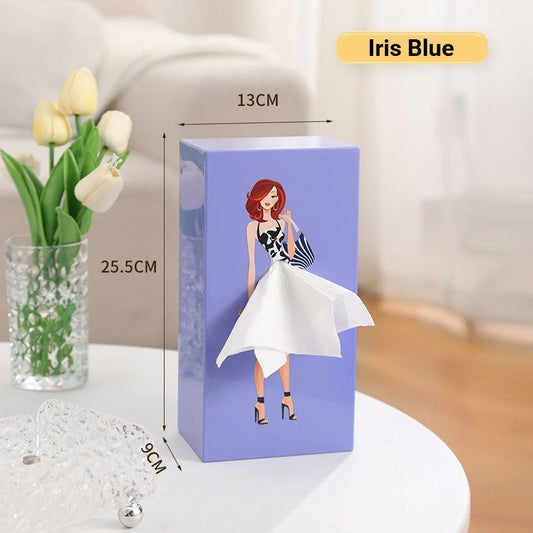 Dreamy Iris Blue Princess Tissue Box Holder