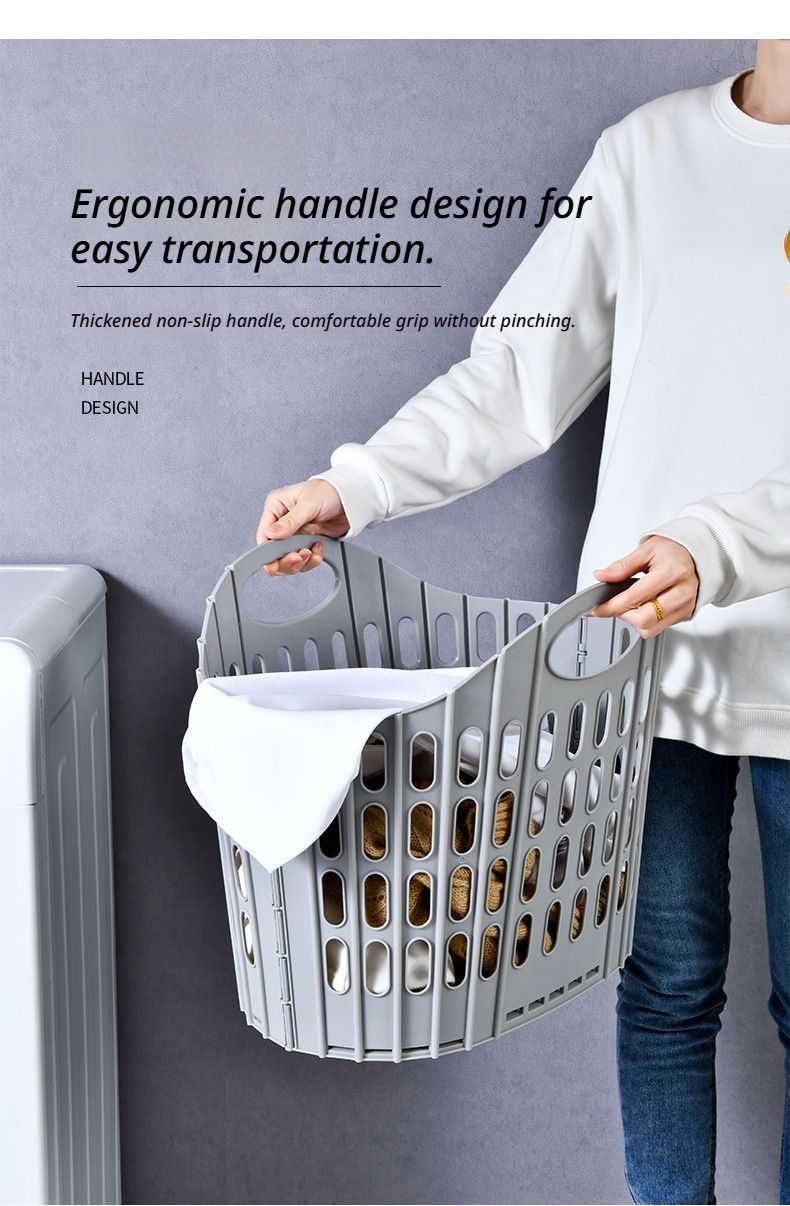 Fold the dirty clothes basket-large blue
