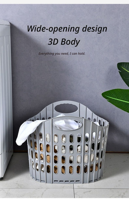 Fold the dirty clothes basket-large gray