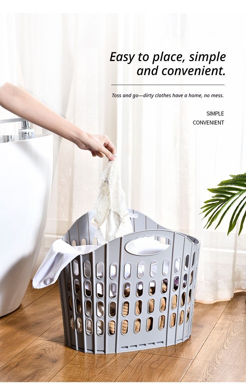 Fold the dirty clothes basket-small blue