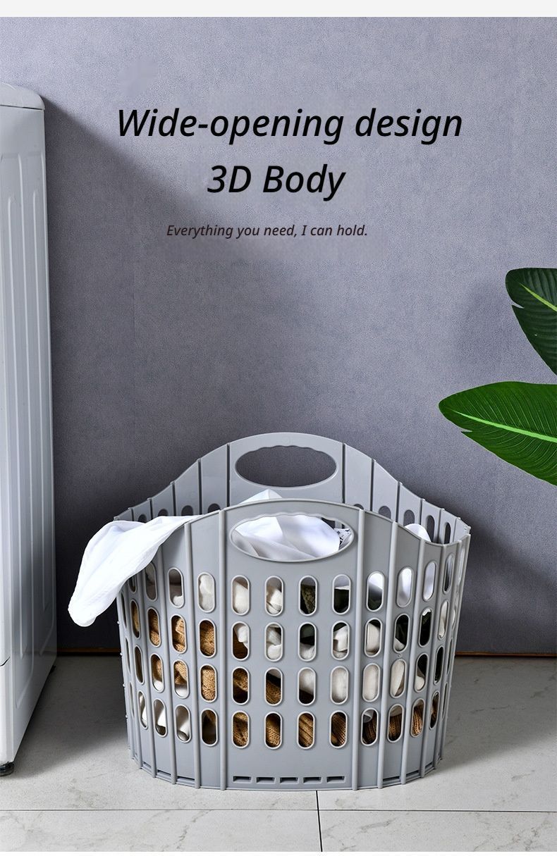 Fold the dirty clothes basket-small white