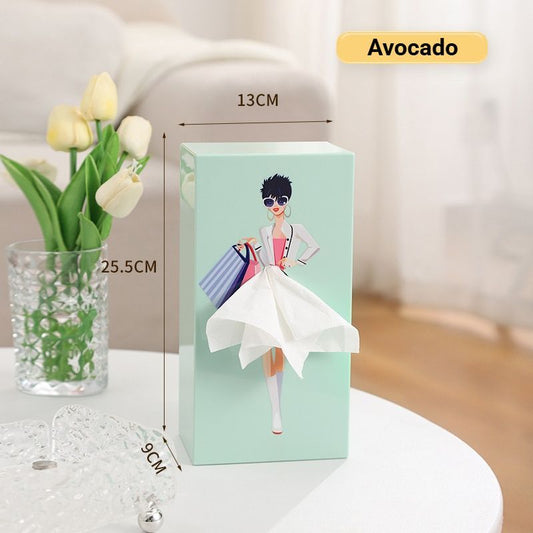 Fresh Avocado Green Princess Tissue Box Holder