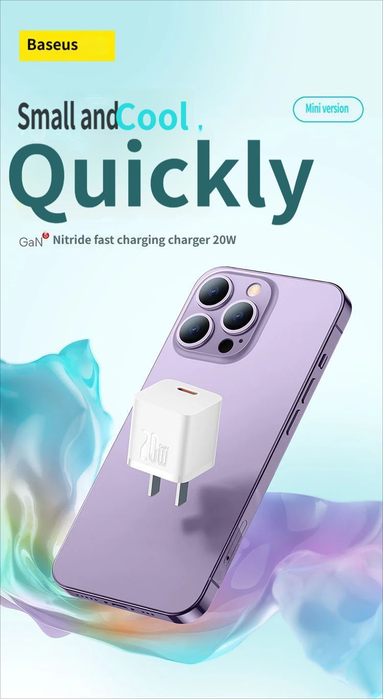 GaN5 Fast charging charger mini 1C 20W-Blue