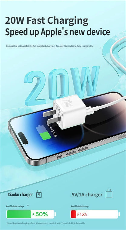GaN5 Fast charging charger mini 1C 20W-Blue