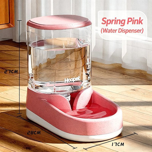 Pet automatic feeder-Pink Water Dispenser