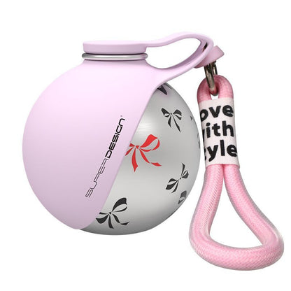 Pink Floral Print Xiaoman Portable Pet Water Bottle