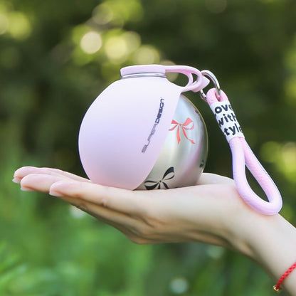 Pink Floral Print Xiaoman Portable Pet Water Bottle