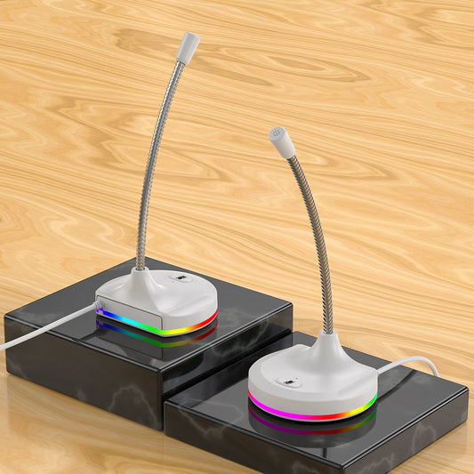 RGB Desktop Microphone Standard Model White