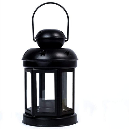 White Black and Red Candle Holder Set of 3