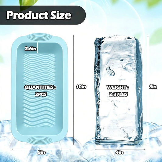 4 Pack Extra Large Ice Block Mold-Morandi Blue