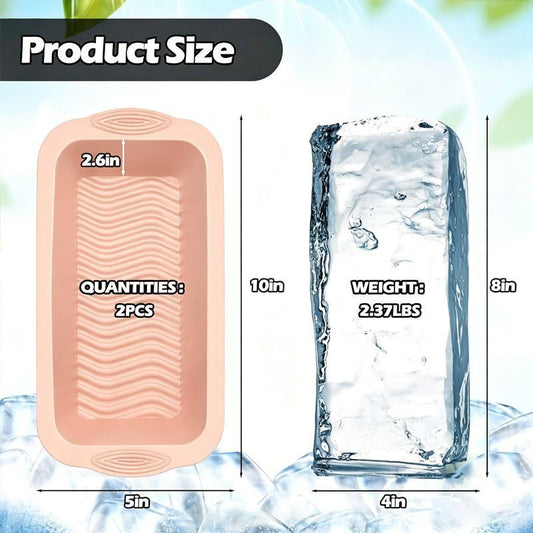 4 Pack Extra Large Ice Block Mold-Morandi Pink