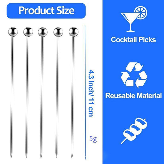 20 PCS Stainless Steel Toothpicks Gold