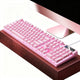 104 Keys Wired Keyboard Pink