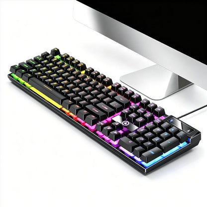 104 Keys Wired Keyboard Black