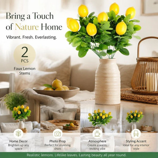 Large Herb Lemon Leaf Single Stem A Table Bouquet Greenery 2 Pack