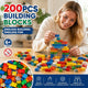 Gift-Worthy Mini Building Blocks DIY Puzzle Toy, 200pcs Color Box Pack (Separater & Instruction Included)