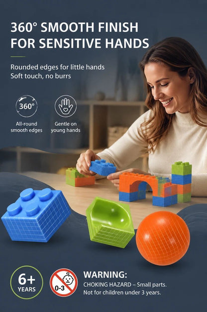 Gift Ready Marble Run Building Blocks DIY Puzzle Toy, 168pcs Small Track (Colour Box Pack)