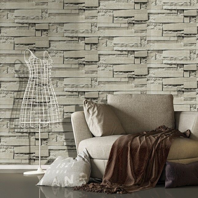 Self Adhesive Background Wallpaper 0.45x6M, Ivory Yellow Wood Grain, Cozy House Renovation