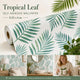 Self Adhesive PVC Wall Decal 0.45x6M, Nordic Palm Leaf Print, Tropical Fresh Background