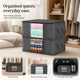 4 Pack 60L Moving Clothes Organizer Bags Black Zipper, Practical Combo For House Relocation