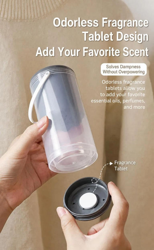 Twin Pack Grey Cloud Hanging Dehumidifier Boxes, Soft Neutral Scent For Calm Minimalist Closets, Banish Unpleasant Stale Storage Smells