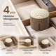 Four Pack Coffee Desktop Moisture Removing Boxes, Warm Homely Scent For Multiple Bedroom Storage Units, Desiccant And Absorbent Pad Included