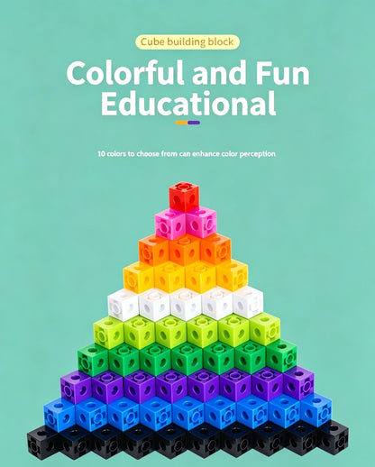 150pcs 10 Colors Mixed PP Square Building Blocks