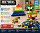 200pcs 10 Colors Mixed PP Square Building Blocks