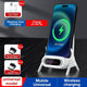 Vertical Chair Shaped Phone Holder, Magnetic Wireless Charger, Lazy Mobile Stand For Video Watching, White, Great Bedroom & Desk Accessory Gift